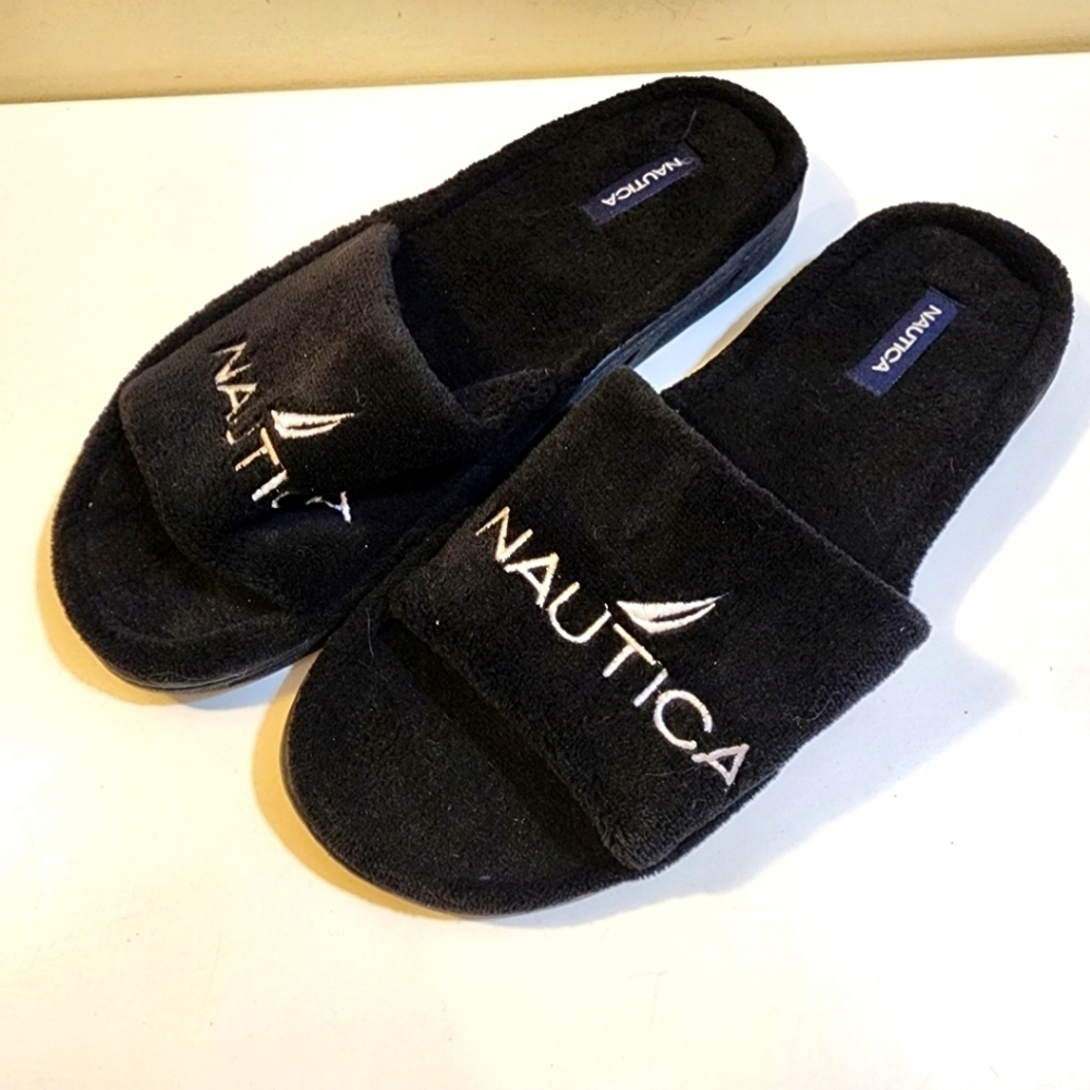 NAUTICA men's Black Slides size XL (13)